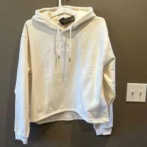 The North Face Women's Cropped Front High Low Hoodie gardenia white XL NWT